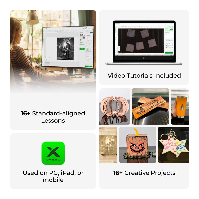 xTool P2 Laser Material Education Package