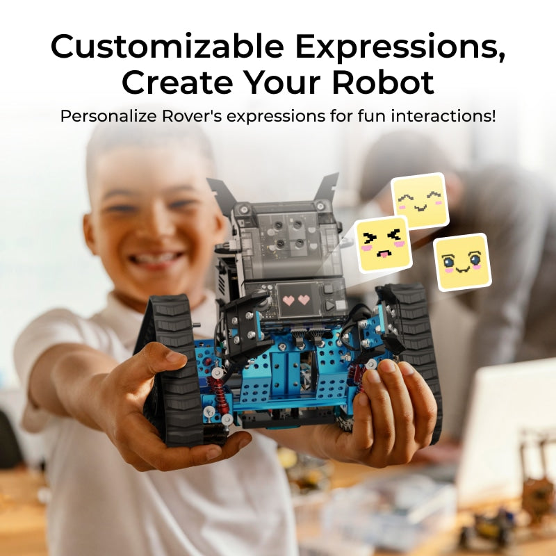 Makeblock mBot2 Rover Robotics Kit: Kid's Interactive Emo Robot for Coding Learning and Outdoor Play