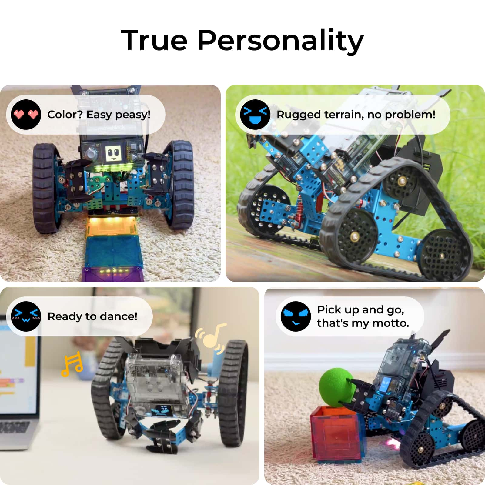 Makeblock mBot2 Rover Robotics Kit: Kid's Interactive Emo Robot for Coding Learning and Outdoor Play